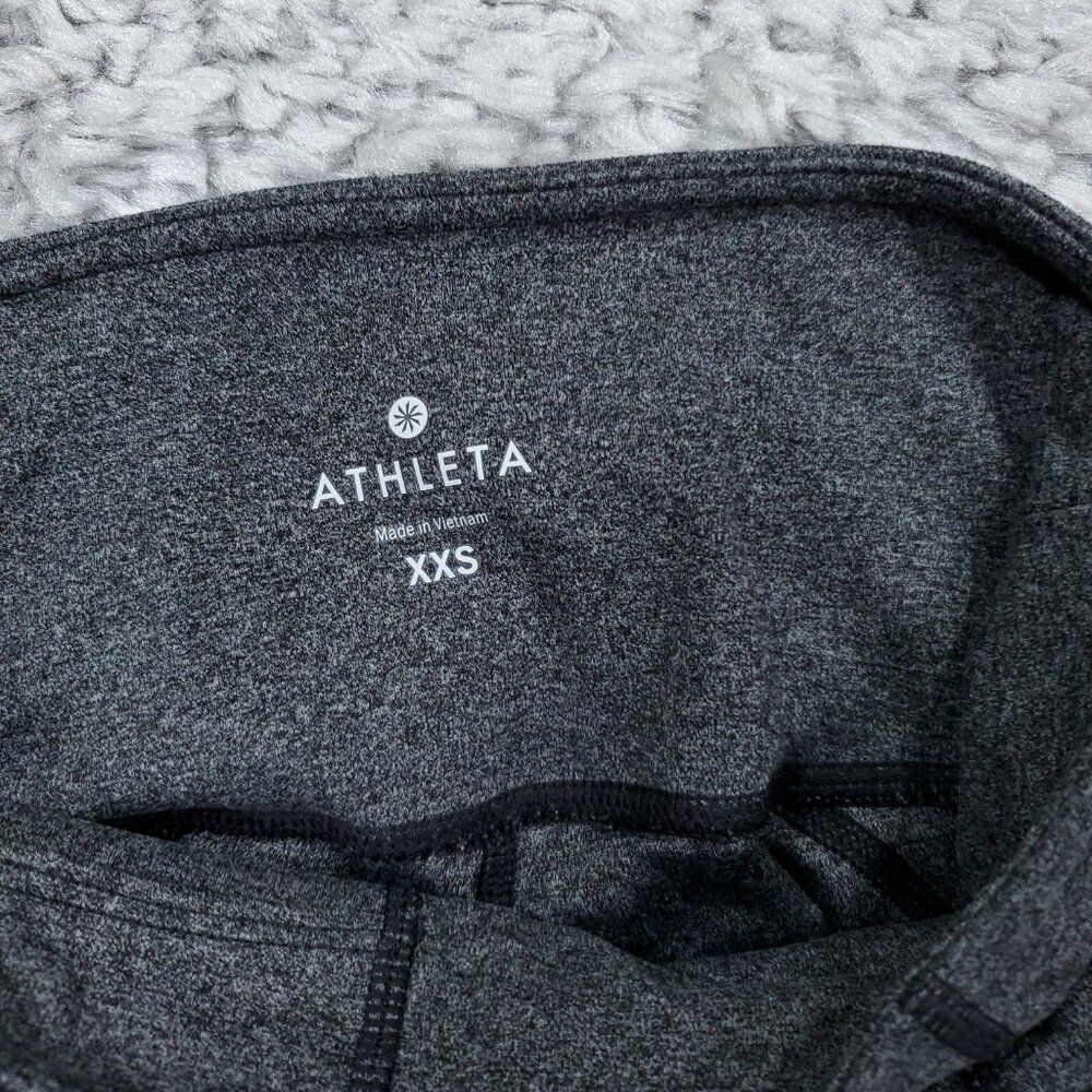 Athleta Women’s Salutation 7/8 Tight Leggings 2XS XXS Gray Black Ankle Tights - Picture 4 of 10